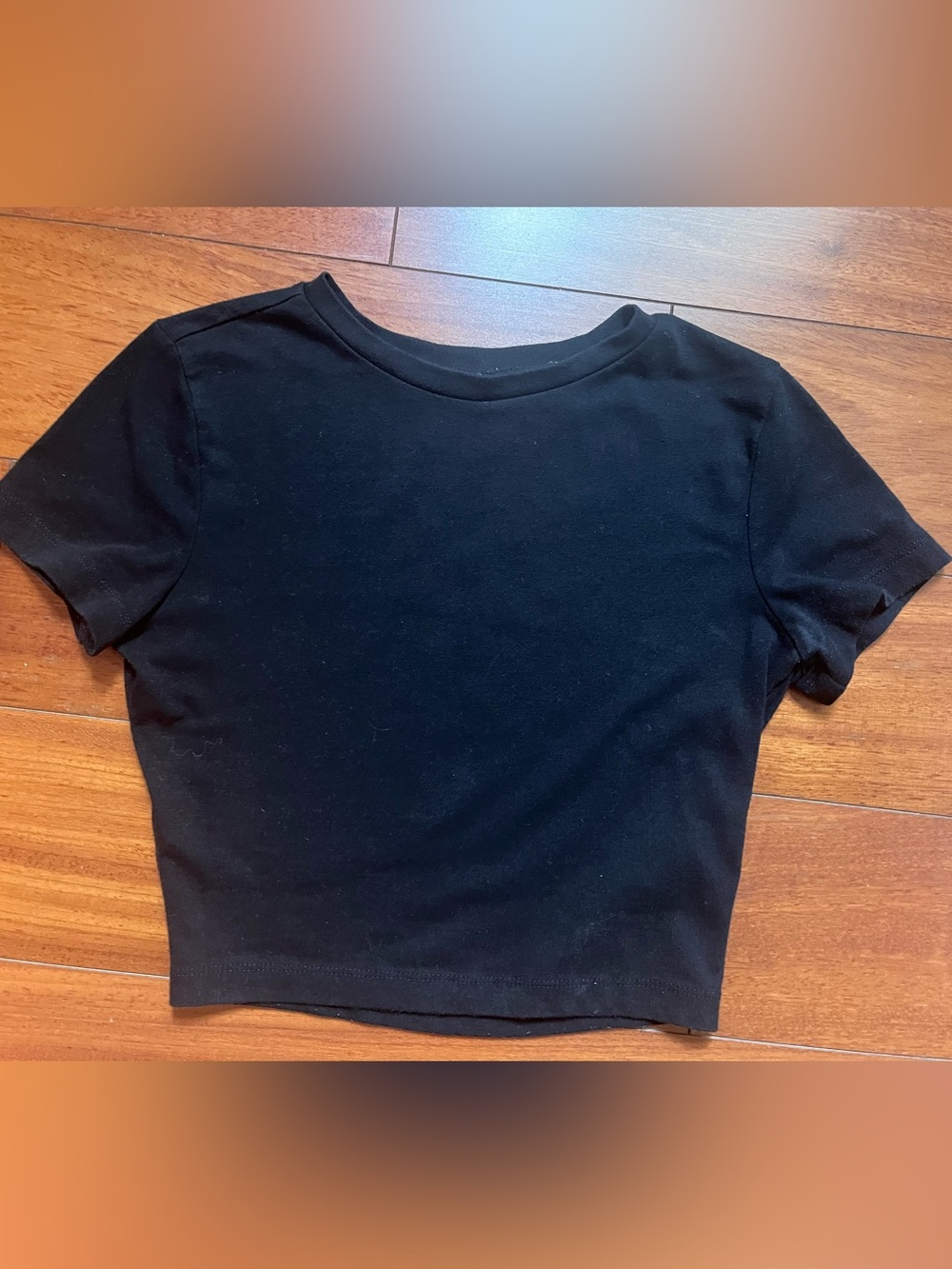 Wild Fable Black Cropped Crewneck Tee; Size XS